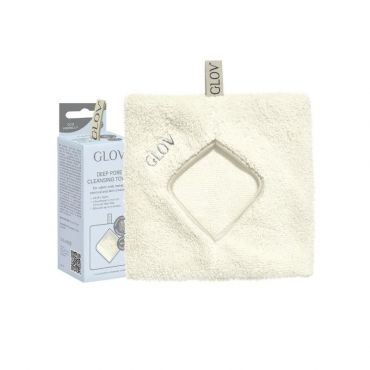 Gant serviette démaquillant réutilisable ivoire Glov