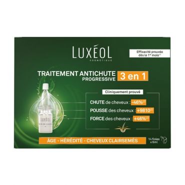 Traitement Antichute Progressive 3en1 Luxéol 14x6ml