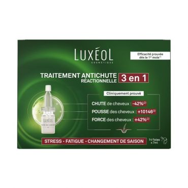 Traitement Antichute Réactionnelle 3en1 Luxéol 14x6ml