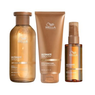 Trio anti-frisottis cheveux normaux Ultimate Smooth Wella