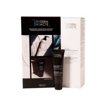 Coffret programme hydratation intensive visage et cou Dermacte - Pré-sérum 200 ml et crème hydratante survitaminée 30 ml