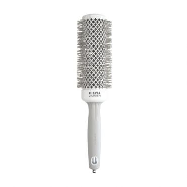 Brosse brushing Expert Blowout Speed nylon ondulé blanc & gris 45mm Olivia Garden