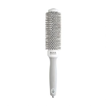 Brosse brushing Expert Blowout Speed nylon ondulé blanc & gris 35mm Olivia Garden