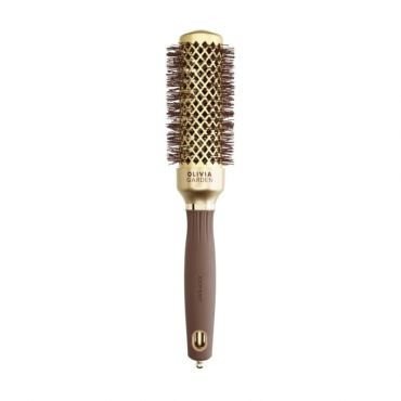 Brosse brushing Expert Blowout Shine ondulé doré marron 35mm Olivia Garden