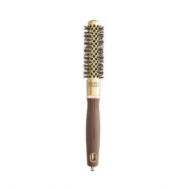 Brosse brushing Expert Blowout Shine nylon ondulé doré & marron 20mm Olivia Garden