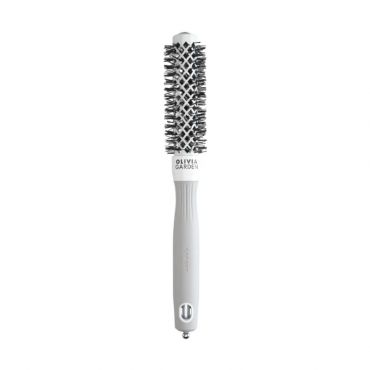 Brosse brushing Expert Blowout Shine nylon blanc & gris 20mm Olivia Garden