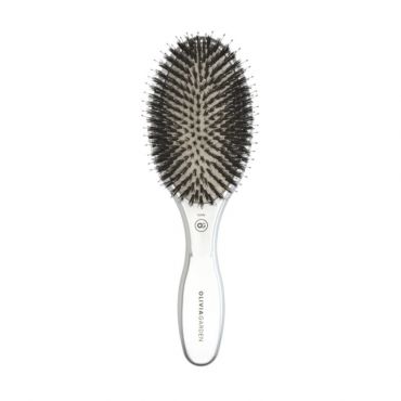 Brosse Expert Care Oval poils de sanglier & nylon argent Olivia Garden