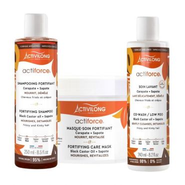 Trio fortifiant shampoing, crème lavante et masque Actiforce Activilong