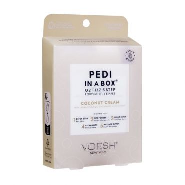 Soin des pieds 5 étapes Pedi in a box O2 Fizz Coconut Cream Voesh