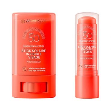 Duo de Sticks Solaire Visage & Lèvres SPF 50 Arganicare