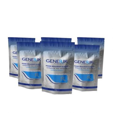 Pack de 6 poudres de décoloration à la kératine GENERIK 500G