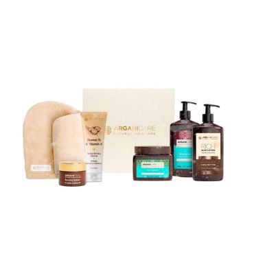 Coffret Rituel cheveux, visage et corps Argan et Karité 6 soins Arganicare