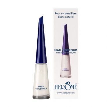 Vernis Bord parfait de l'ongle White Or Without Herôme 10ml