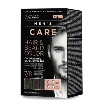 Kit Coloration Homme Cheveux & Barbe Blond fonce Kaypro
