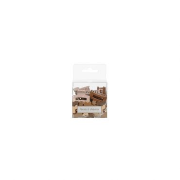 Boite de 10 pinces à Cheveux Marron Stella Green