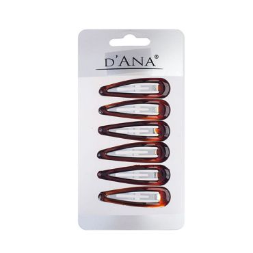 Lot de 6 pinces clics-clac marron Stella Green