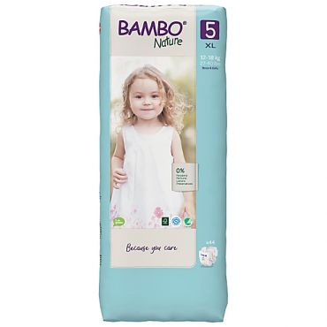 Bambo Nature Nappies - Size 5 - Jumbo Pack of 44