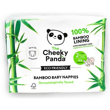 Cheeky Panda Eco-Friendly Bamboo Baby Nappies Size 2 (6.6 lbs -17.6...