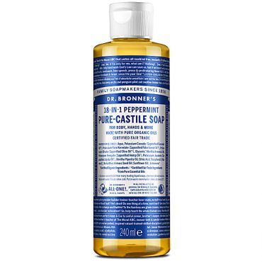 Dr. Bronner's Peppermint Castile Liquid Soap - 240ml