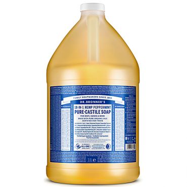 Dr. Bronner's Peppermint Castile Liquid Soap - 3.8L