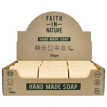 Faith in Nature Box of 18 Unwrapped Natural Hand Made Orange Soaps