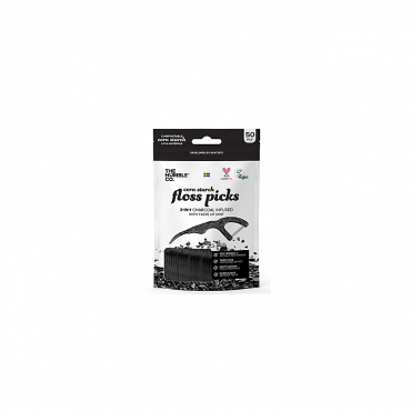 Humble Dental Floss Picks Charcoal (50 pack)