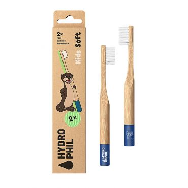 Hydrophil Kids Soft Bamboo Toothbrush - Otter Blue (2 pack)