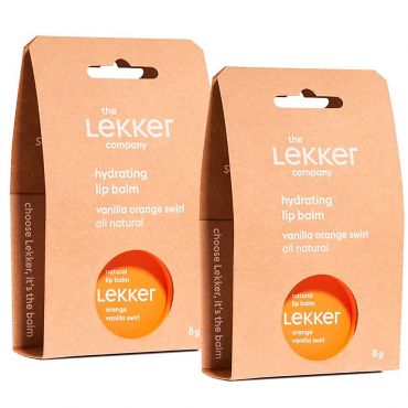 The Lekker Company Orange Vanilla Swirl Lip Balm Bundle
