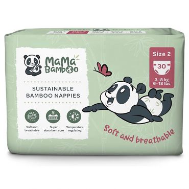 Mama Bamboo Eco Nappies - Size 2 (Small)