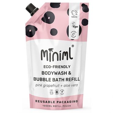 Miniml Pink Grapefruit & Aloe Vera Bodywash & Bubblebath - 1L