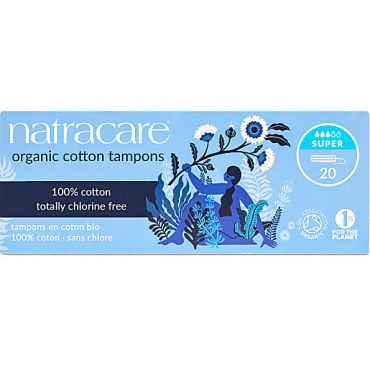 Natracare Organic Cotton Non-Applicator Tampons - Super (pack of 20...
