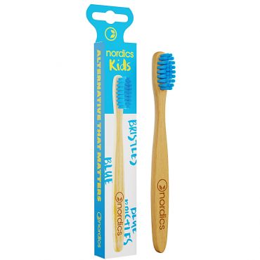 Nordics Bamboo Kids Toothbrush Blue Bristles