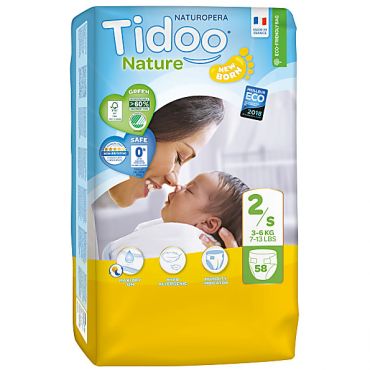 Tidoo Nature Nappies - Newborn 2 (3-6kg)