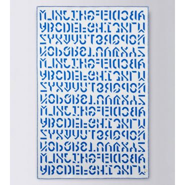 Blanket Alphabeta Team Colors Blanket Blue & White - BYREDO