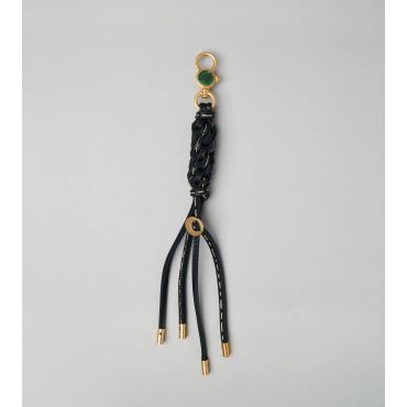 Kantha Key Chain - Black green Stone​ - BYREDO