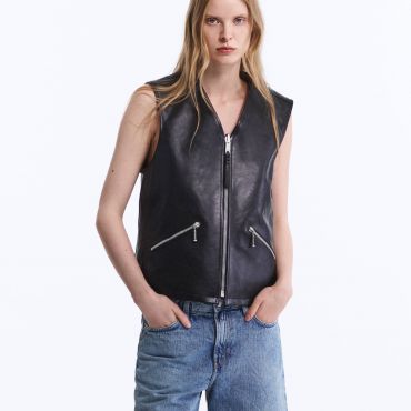 The Rizon Leather Vest M - BYREDO
