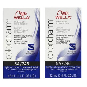 Wella Color Charm Permanent Liquid Hair Colour - 5A - pack of 2
