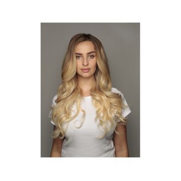 Human Hair Seamless Clip-In Extensions 16" 160g - Beigey