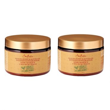 Shea Moisture Manuka Honey & Mafura Oil Intensive Hydration Hair Masque 340ml - Intensive Masque 12oz - (2pks)