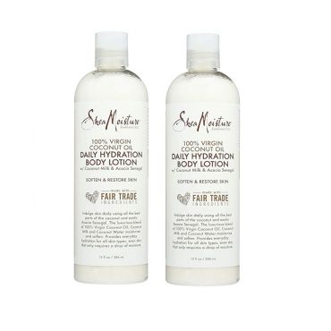 Shea Moisture 100% Virgin Coconut Oil Daily Hydration Shampoo - Lotion 13oz - (2pks)