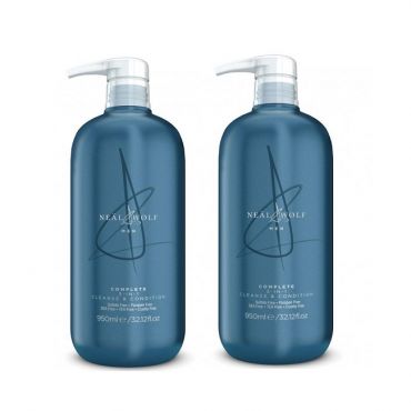 Neal & Wolf Men Complete 3-IN -1 Cleanse & Condition 950ml - Conditioner 950ml - (2pks)