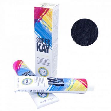 Super Kay 1.00 Black Permanent Hair Color Cream 180ml - Super Kay (1pk)