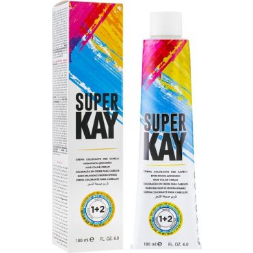Super Kay 6.1 Ash Dark Blond Permanent Hair Color Cream 180ml - Super Kay (1pk)
