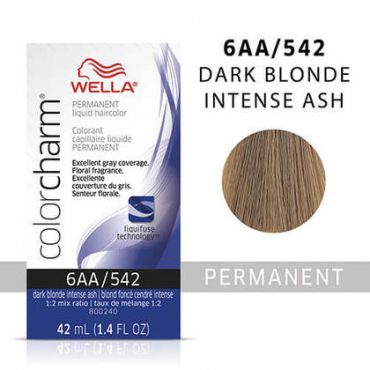 Wella Color Charm Permanent Liquid Hair Colour - Dark Blonde Intense Ash, 2 Hair Colours, 6%/20 Volume Developer (3.6oz)
