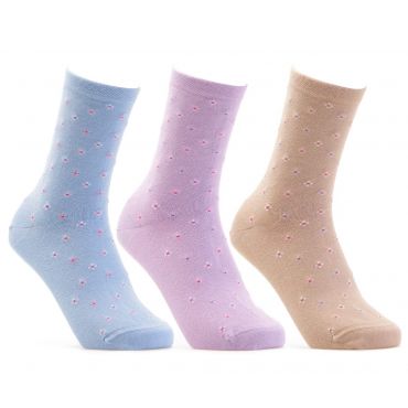 Cosyfeet Women's Cotton‑rich Seam‑free Patterned Socks