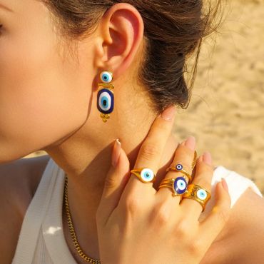 Evil Eye Gold Ring