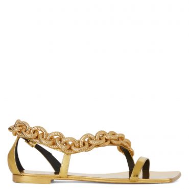 Giuseppe Zanotti AGATA Womens Flats Gold