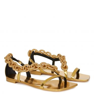 Giuseppe Zanotti AGATA Womens Flats Gold