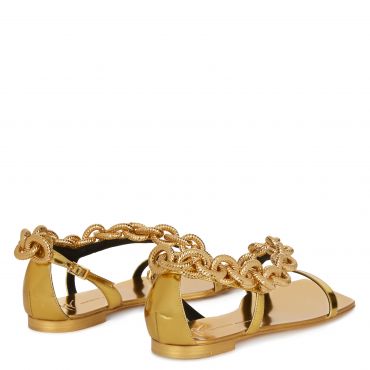 Giuseppe Zanotti AGATA Womens Flats Gold