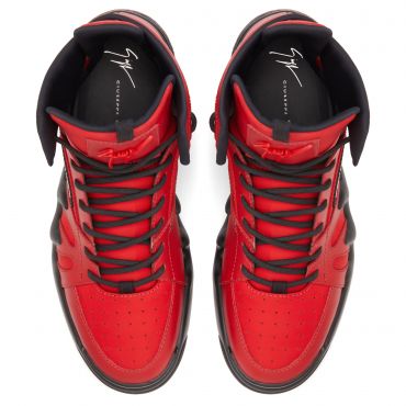 Giuseppe Zanotti TALON Mens High top sneakers Red